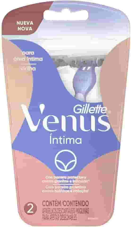 Gillette Venus Íntima, Aparelho de Depilação Íntima Feminino Descartável, 2 Unidades
