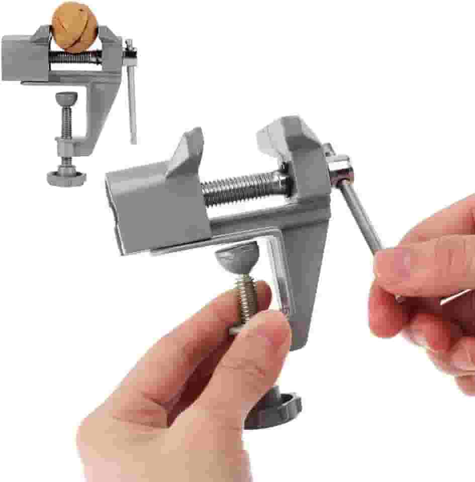 Morsa de Bancada Mini 35 mm Portátil Ajustável Aço Carbono