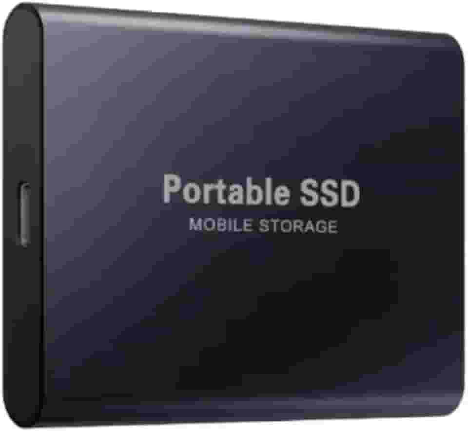 2 TB - Disco de Memória Flash SSD Portátil para Laptop, Desktop, Celular, TV e outros. Tipo-C USB 3.1, SSD Externo M.2 de Alta Velocidade, Disponível em Capacidades 500 GB a 256 TB (Preto, 2, TB)