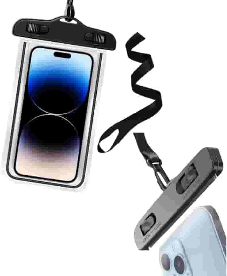 Capa à Prova d'água Profissional Universal para Celular Bolsa Case Aquática Transparente Impermeável Compatível com Todas as Marcas (preto)