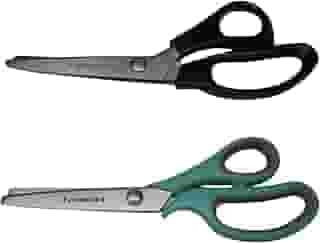 Tesouras De Picotar Zig Zag + Escalope Profissional Kit