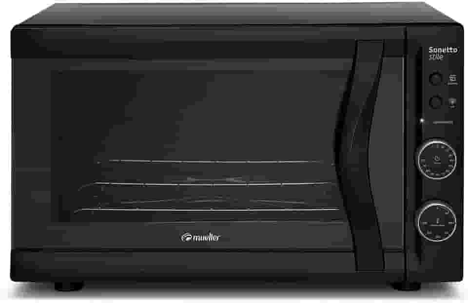 Forno Elétrico Mueller 44L Sonetto Stile Preto Forno Eletrico Mueller 44L 601072011 110V