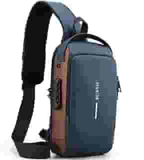 Bolsa Mochila De Ombro Anti-roubo Transversal Usb Pochete Fashion