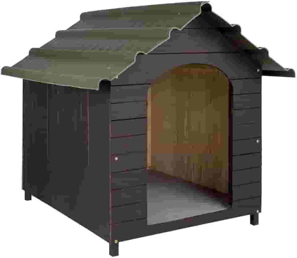 Casa Casinha De Cachorro com Telhado Ecológico Grande N5 (Tabaco)