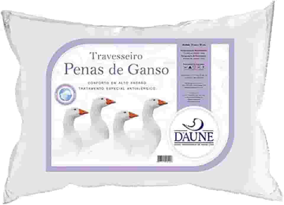 Travesseiro 100% Pena de Ganso Natural - 50 cm X 70 cm Conforto