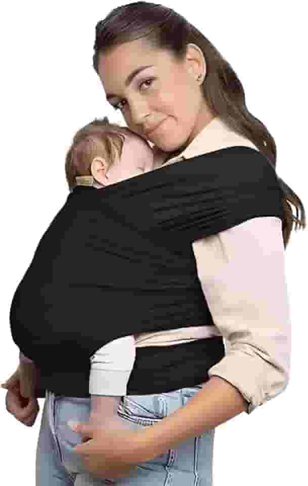 Wrap Sling de Bebê Carregador Canguru de Amarrar Little Beni (Preto)