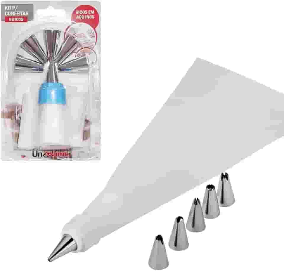 KIT BICO DE METAL C/SACO P/CONFEITAR C/6BICOS