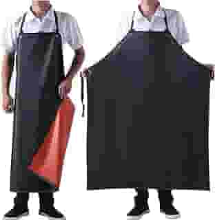 K Y KANGYUN Avental de trabalho masculino de borracha impermeável preto - 109 cm x 73 cm modelo resistente