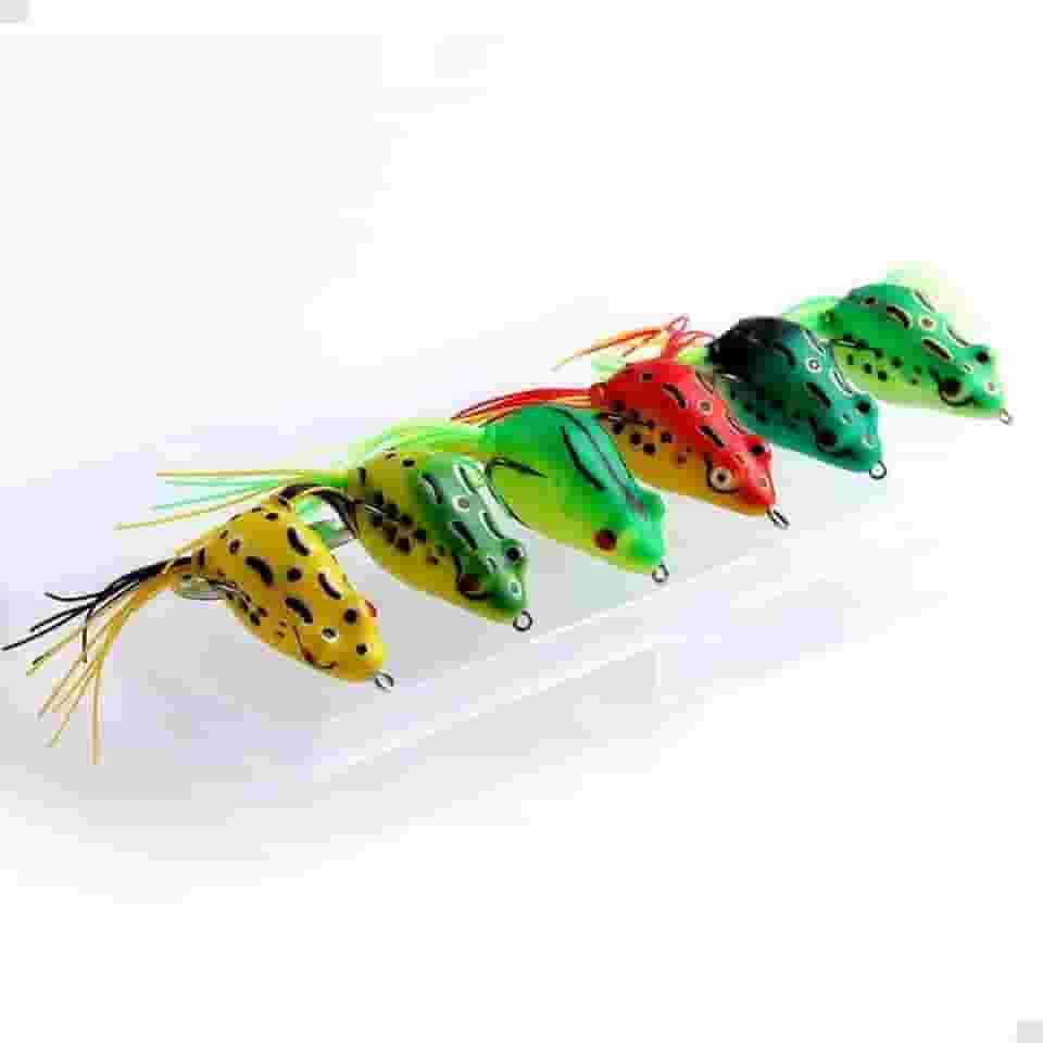 Isca Artificial Sapo Frog Soft 6cm – Cores Sortidas para Pesca Esportiva 6 peças