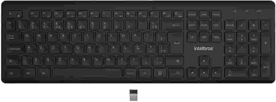 Teclado Sem Fio Intelbras com Clique Silencioso TSI50 Preto
