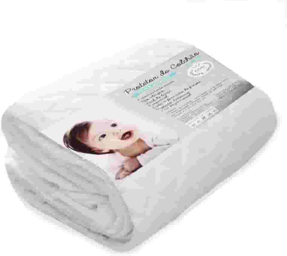 Protetor Colchão Impermeavel Berço Padrão Americano Anti Xixi Bebe Capa Protetora Segura Branca