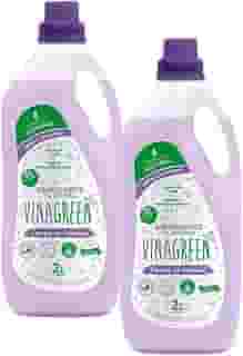 Kit 2 Amaciante Natural Suave Hipoalergênico 2L Vinagre Elimina Odores Mau Cheiro Manchas Não Irrita Pele Biodegradável Álcool Orgânico Roupinhas Bebê Adulto Alergia (Campos de lavanda)