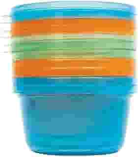Conjunto 6 Potes para Papinha com Tampa Colorido 250ml BPA Free Buba, Baby