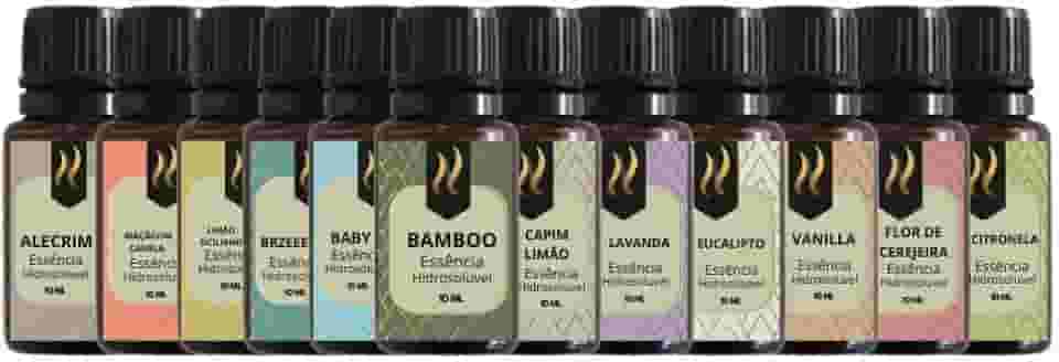 Kit Top 12 Essências Aromatizantes para Difusor, Nattuaromas