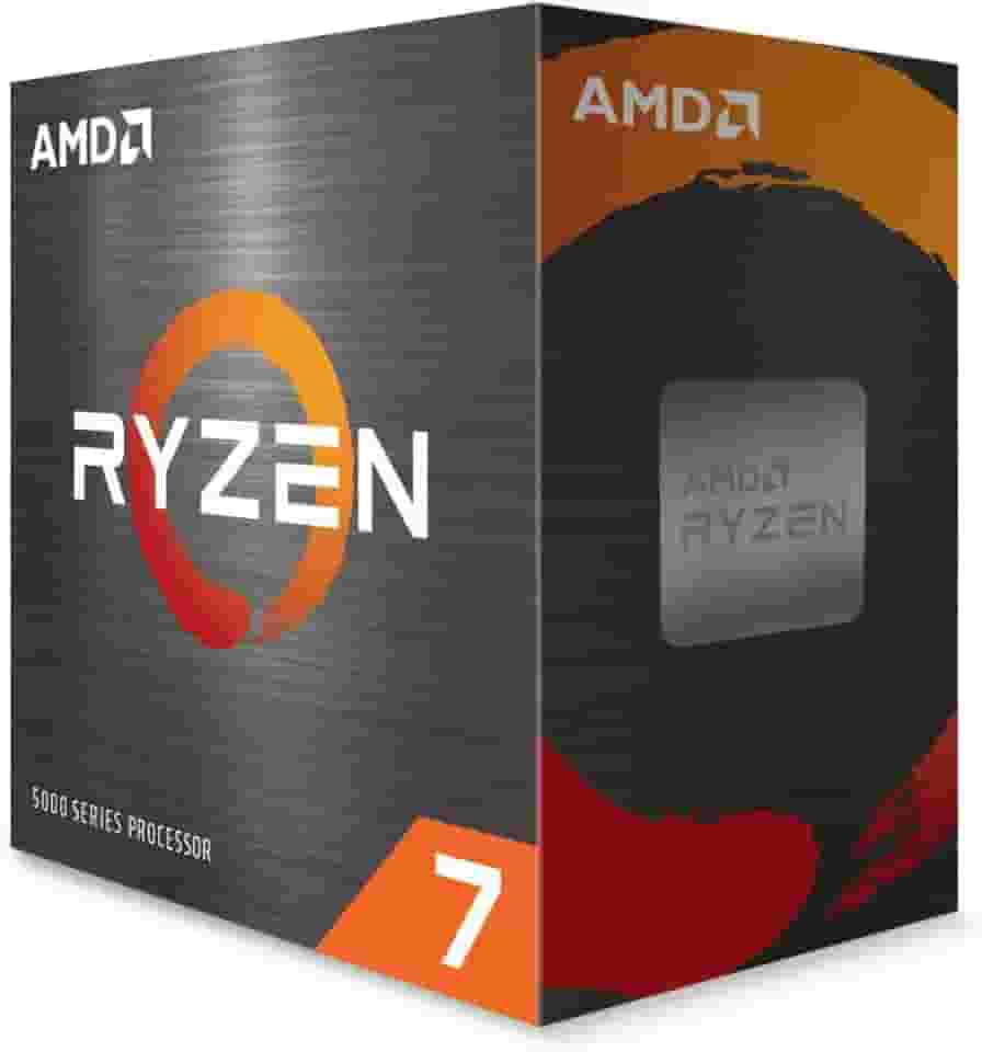 PROCESSADOR AMD RYZEN 7 5700X 3.4GHz (TURBO 4.6GHz) 32MB CACHE AM4 100-100000926WOF, Cerâmica cinza