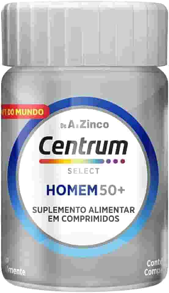 Centrum NOVO Homem 50 Mais Multivitaminico, com Vitamina D, Vitamina B12, Calcio e Magnesio, 30 Comprimidos