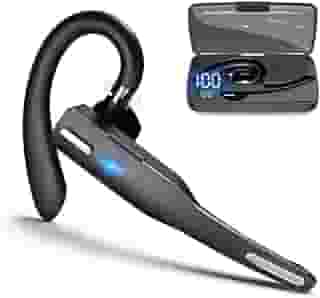 Fone de ouvido sem fio Bluetooth V5.1 à prova d'água IPX6 microfone sem fio com cancelamento de ruído compatível com negócios/condução/escritório/trabalho/jogo/PC