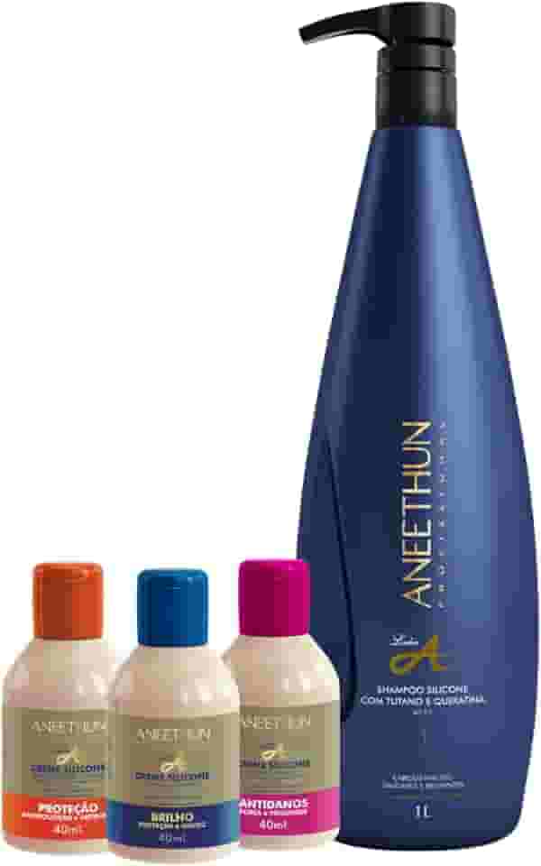 Shampoo Aneethun Linha A 1L – Limpeza Suave e Equilibrada – Para Todos os Tipos de Cabelo – Uso Diário Profissional