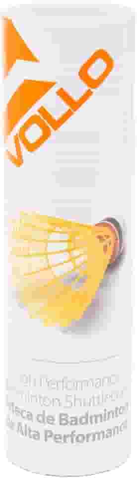 Peteca de Badminton de Nylon com Base de Cortiça Tubo com 6 Vollo Sports