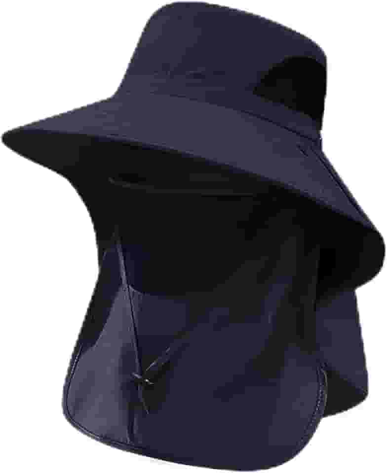 Chapéus de sol para homens e mulheres 2025 com aba de pescoço FPS proteção UV chapéu balde largo chapéus de caminhada pesca