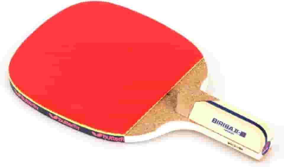 Raquete de tênis de mesa Butterfly BIRIBA2-1 (aderência de mão aprimorada) + 2 bolas juntas