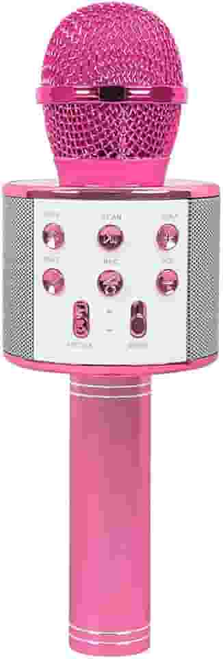 WS-858 Microfone de karaokê sem fio portátil, Player de karaokê portátil para celular Alto-falante HIFI Bluetooth embutido, Selfie 3-em-1 bateria de lítio recarregável Karaokê KTV MIC