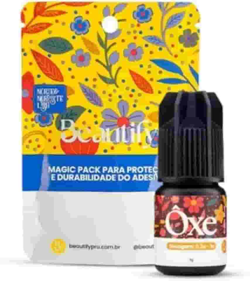 Cola Adesivo Ôxe Beautify Linha Norte e Nordeste para Cílios 3g Super Forte e Durável Ideal para Manutenção e Aplicação de Cílios Postiços com Resultados Impecáveis e Longa Duração Cílios Perfeitos