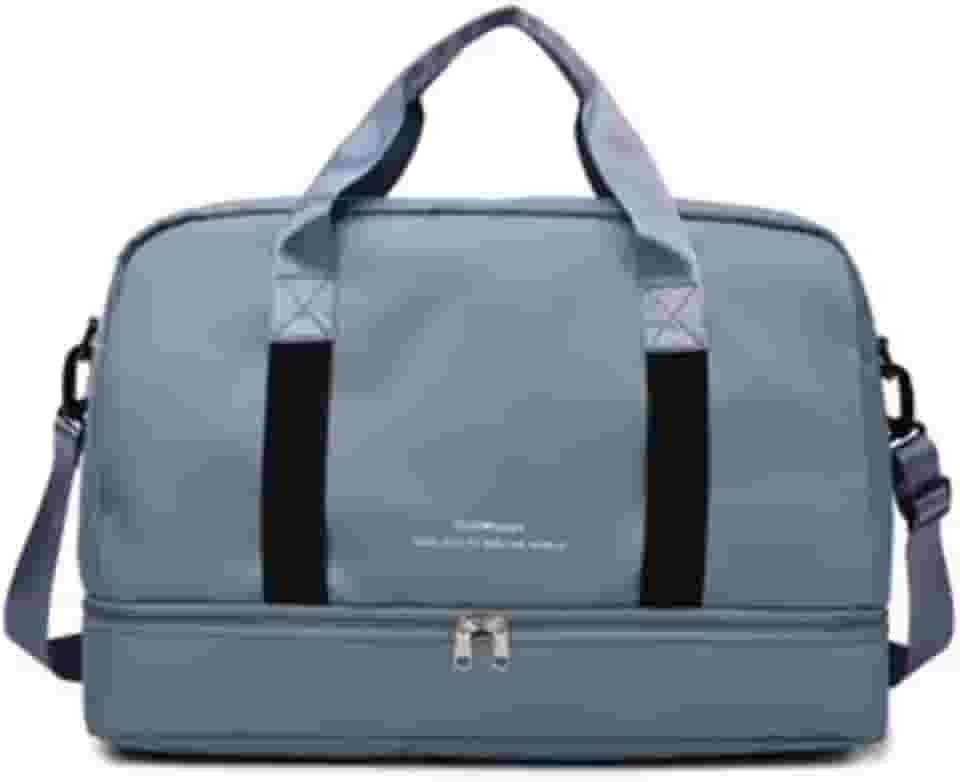 Bolsa De Viagem Sport Com Bolso Impermeável Alça Lateral 30L Capacidade (azul claro)