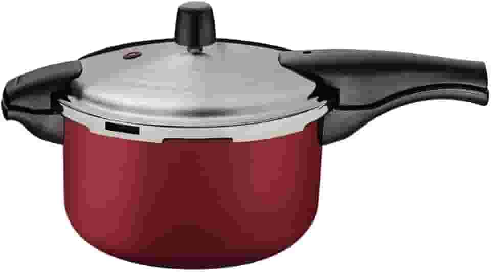 Panela de Pressão Tramontina Vancouver Effrect em Alumínio com Revestimento Interno e Externo em Antiaderente Starflon Max Vermelho 24 cm 6 L