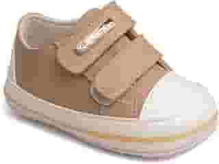 Sapatinho Tênis Bebê Fecho em velcro Casual Conforto Bege