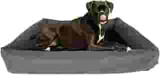 Cama Para Cachorro Grande 100x87 Cm - ESCOLHA A COR - 100% Lavável e Resistente - Pet Querido (CINZA + PRETO)