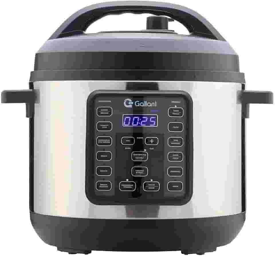 Panela de Pressão Elétrica Digital Gallant 6L GPP06 15 Funções Clique E Pronto Inox 1000w 127v