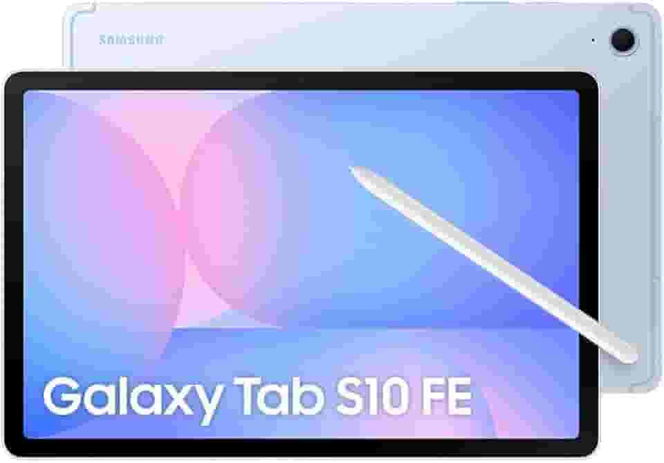 Tablet Samsung Galaxy Tab S10 FE, Azul, 10.9", Wifi, 128GB, 8GB RAM, Camera Traseira de 13MP, Câmera Frontal de 12MP Ultra Wide, Wifi 6, IP68, Android 15
