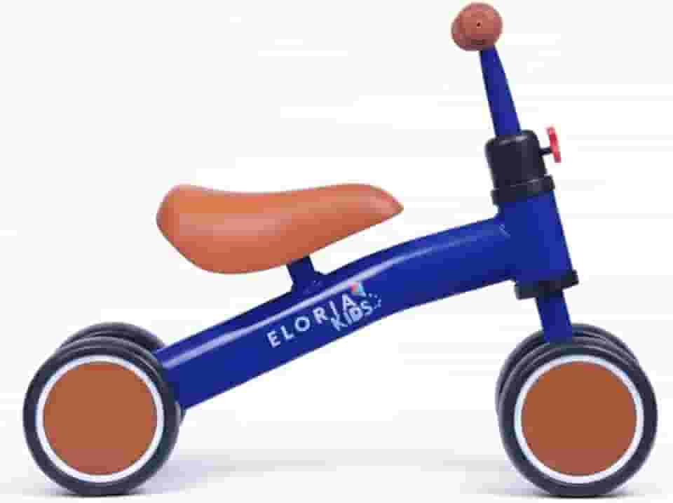ELORIA Bicicleta de Equilíbrio Infantil, Sem Pedal, Para Crianças 1+ Anos, Azul, Desenvolve Coordenação Motora