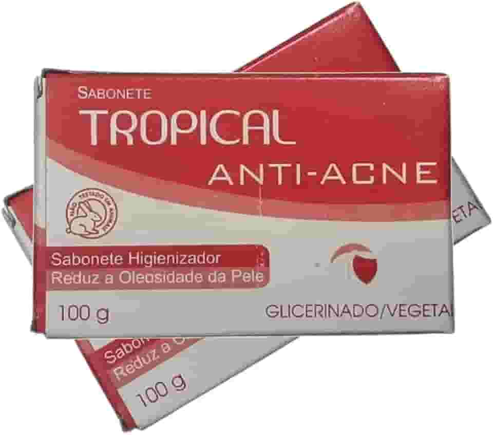 Sabonete Anti Acne Glicerinado 100g Tropical - Kit 2 Barras