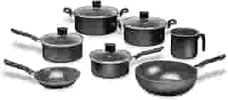 Brinox - Jogo de Panelas Ebony 7 Peças - Preto