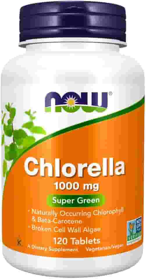 NOW Chlorella 1000 mg, 120 comprimidos