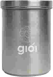Giói Cafés Especiais - Pote Hermético em Inox, 600ml, Prata, para Café em Grãos ou Moído