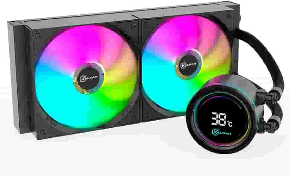 Water Cooler Gamer Kalkan Alpha 240 ARGB com display Preto KLK00047