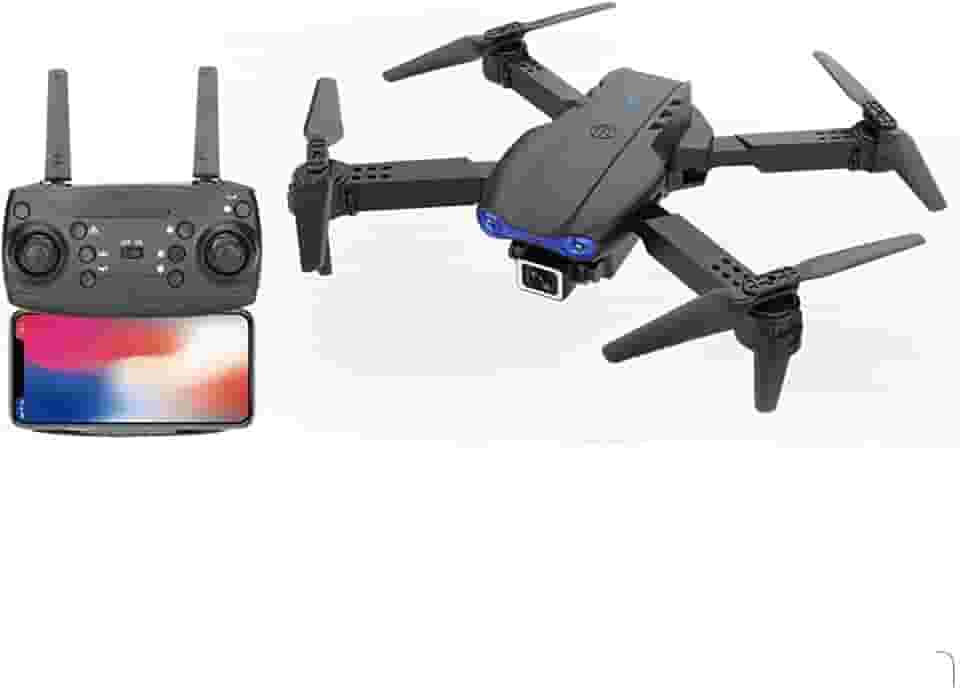 E99 Pro Drone with 4K UHD Dual Cameras WiFi FPV Live Video, Foldable Mini Aerial Photography Drone with Brushless Motor, One Key Return, Altitude Hold, Headless Mode (Single Camera (Black))