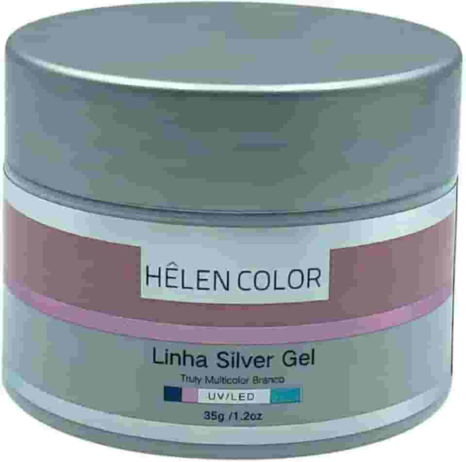 Gel para Unhas de Gel Helen Color Linha Silver Fibra de Vidro – Branco 35g