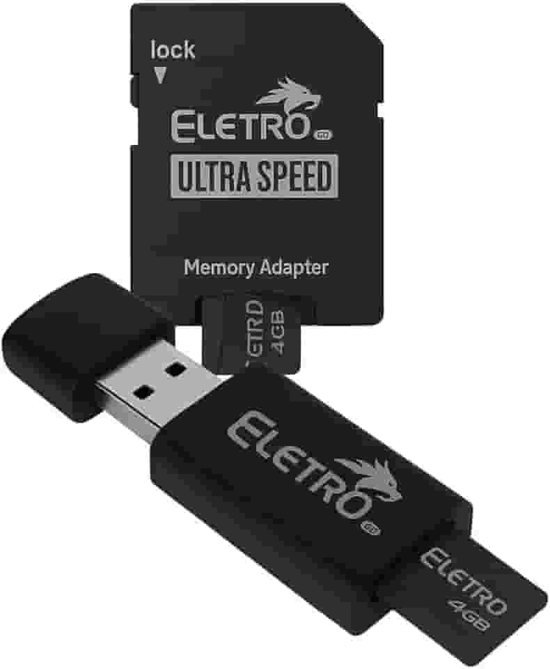 Cartão de Memória 8GB Pen Drive 3 em 1 Classe 10 Alta Velocidade Leitura Gravação Compatível Celular Tablet PC Câmera Versátil Compacto Transferência Rápida - 8GB