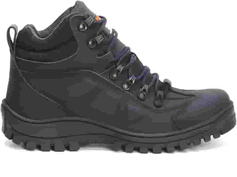 Bota Adventure Free Jump, Couro Legítimo, Impermeável, Palmilha Anatômica em Gel, Preta