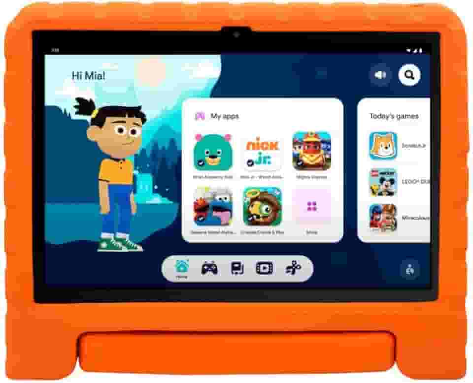 Tablet Infantil Kid Pad Laranja com Controle Parental 6GB de RAM + 128GB + Tela 10.1 pol + Case - Octa Core - NB425