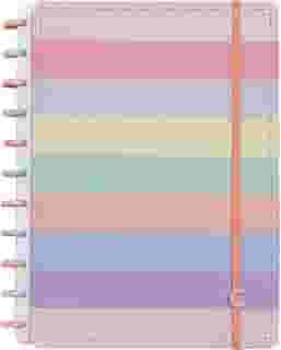 Caderno inteligente grande Arco Íris Pastel Cigd4060