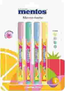 Caneta Marca Texto, Compactor, Mentos, Com Cheiro, 4 Cores