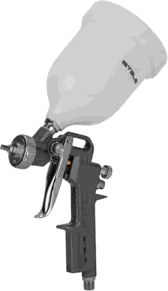STELS Pistola De Pintura Tanque Alto 600Ml Alimentação Por Gravidade Pneumática Alta Precisão Pressão 7 Bar Aplicação Em Plástico Metal Madeira Cerâmica