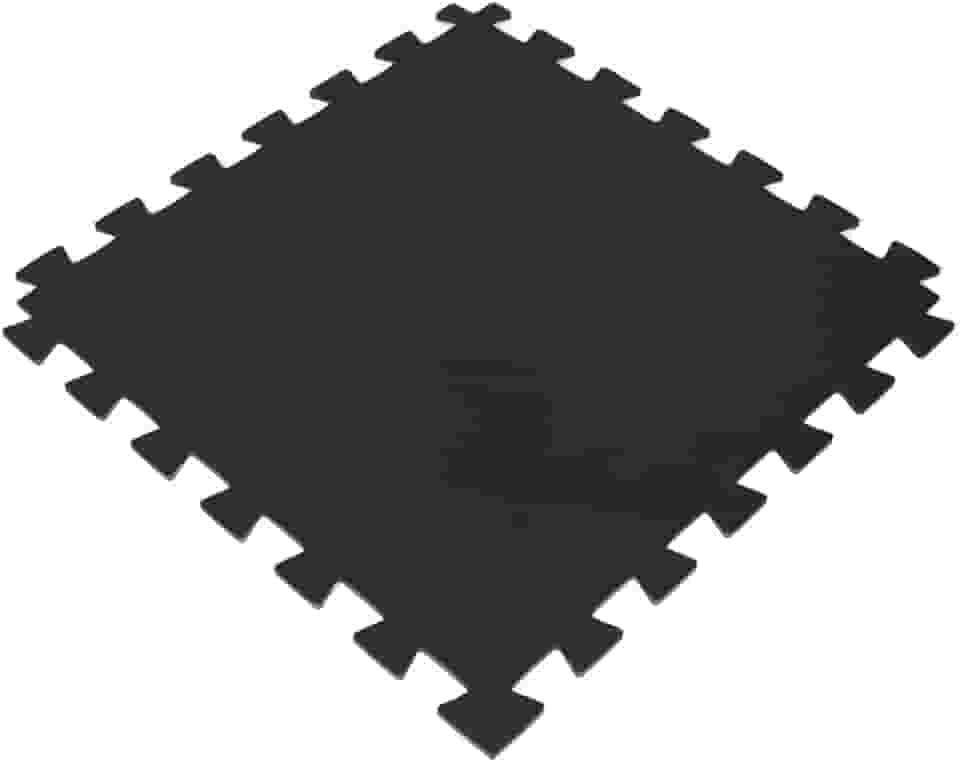 Tatame em E.V.A 1x1m - 10 mm de Espessura com Encaixe - Preto