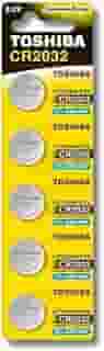 Pilha Moeda Lithium 3V CR2032 (C/5 Pilhas) Toshiba