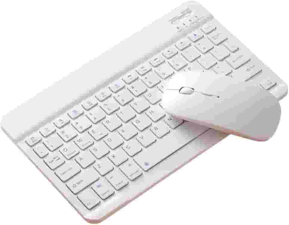 Kit Teclado E Mouse Sem Fio Bluetooth Colorido Para Tablet Pc iPad
